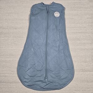 Dreamland Baby Bamboo Swaddle Sleep Sack w/Built-in Band Sz 0-6 Months Blue NWT
